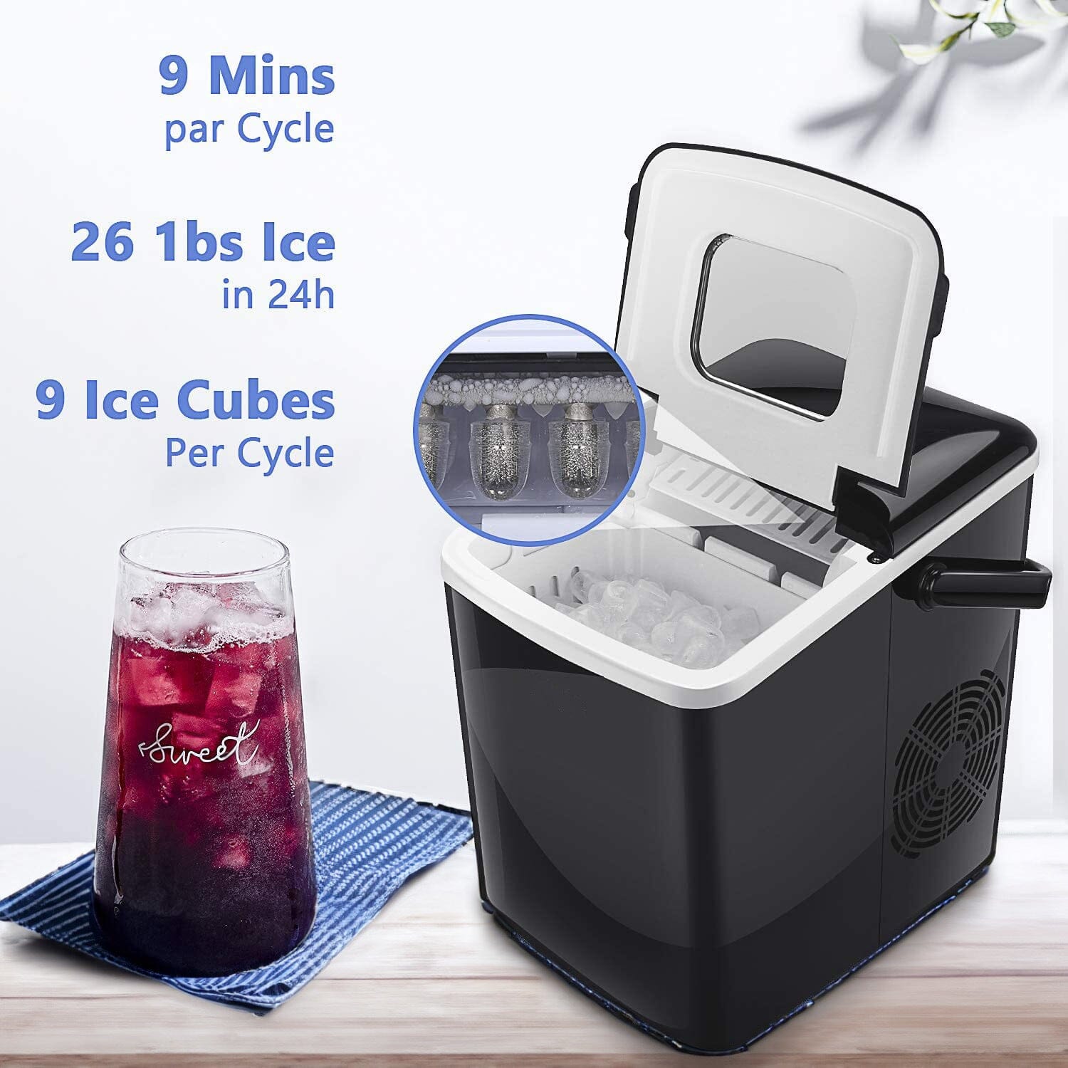 Compact Cube Ice Maker Doba 