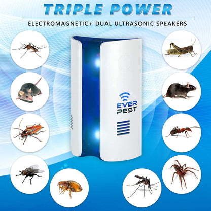 Ultrasonic Pest Repeller Plug in Electronic Insect Control Defender 1 Pack Spider Flea Mosquito Mouse Moth Roach Squirrel Scorpion Rat Misquote