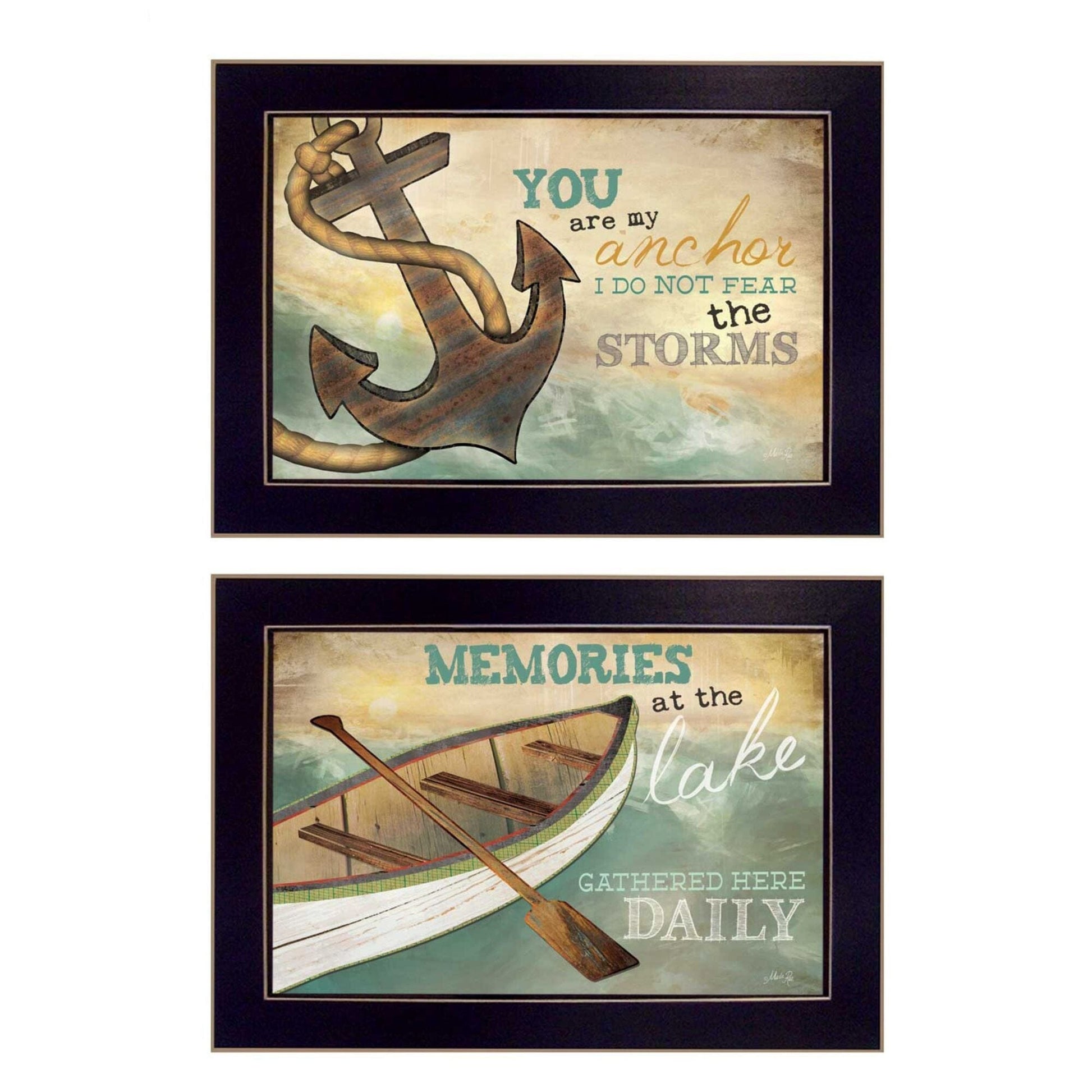 "Memories at the Lake Collection" 2-Piece Printed Wall Art Doba as Pic 