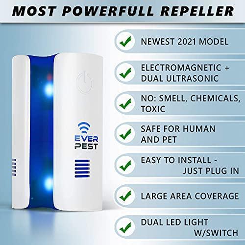 Ultrasonic Pest Repeller Plug in Electronic Insect Control Defender 1 Pack Spider Flea Mosquito Mouse Moth Roach Squirrel Scorpion Rat Misquote