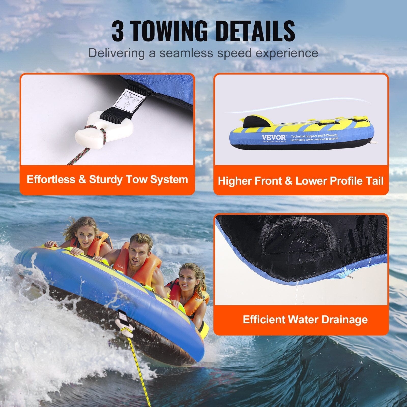 VEVOR Towable Tube for Boating Doba 