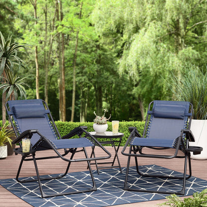 Outdoor Zero Gravity Chair Lounger, 2 Pack