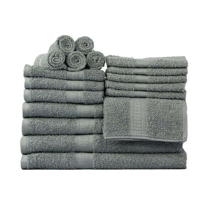 Basic Solid 18-Piece Bath Towel Set Collection