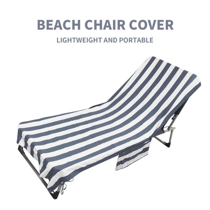 Quick Dry And Absorbent Pool Chair Towel With Pockets