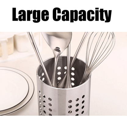 Utensil Caddy Cutlery Organizer Silverware Holder, Kitchen Cooking Utensil Crock Holder for Countertop