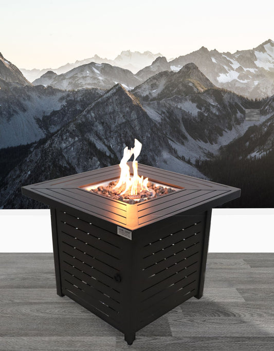 25" H x 30" W Steel Propane/Natural Gas Fire Pit Table